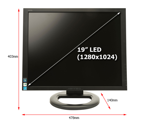 HannsG 19 inch (Square) 5:4 VGA/DVI/SPEAKERS | Rapid PCs